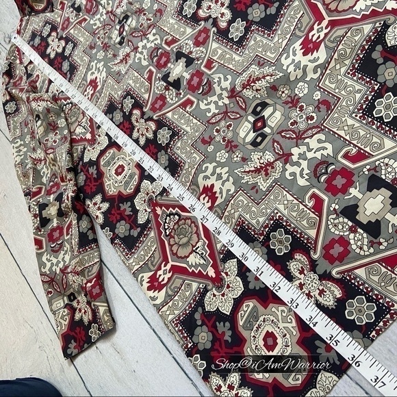 J.Crew Collection Italian silk floral tapestry shirt dress *shop@iamwarrior - Picture 5 of 9